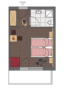 Plan Dreibettzimmer